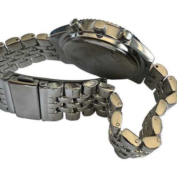 ELEGANT STAINLESS STEEL QUARTZ MOVT WATCH | NWOT, NEVER WORN, PRISTINE CONDITION - Picture 7 of 13